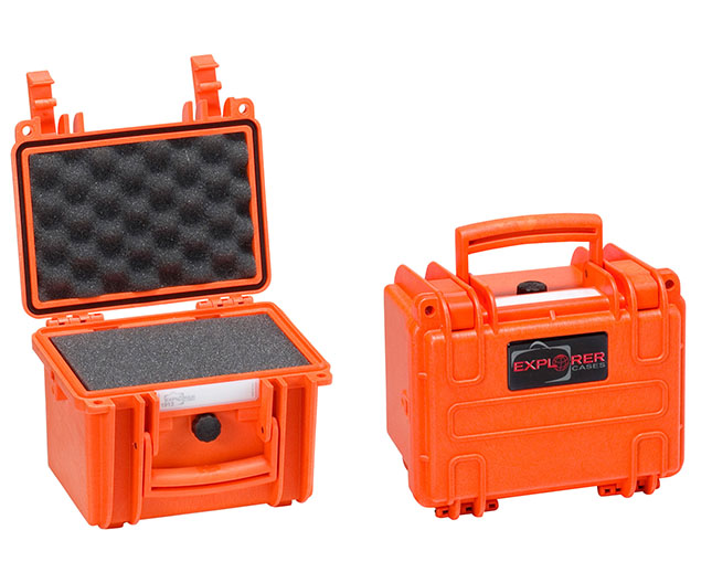 5823 O Waterproof Case, orange with pre-cubed foam