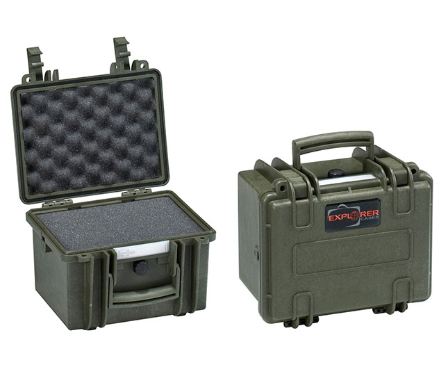 1913 G Waterproof Case, military green with pre-cubed foam