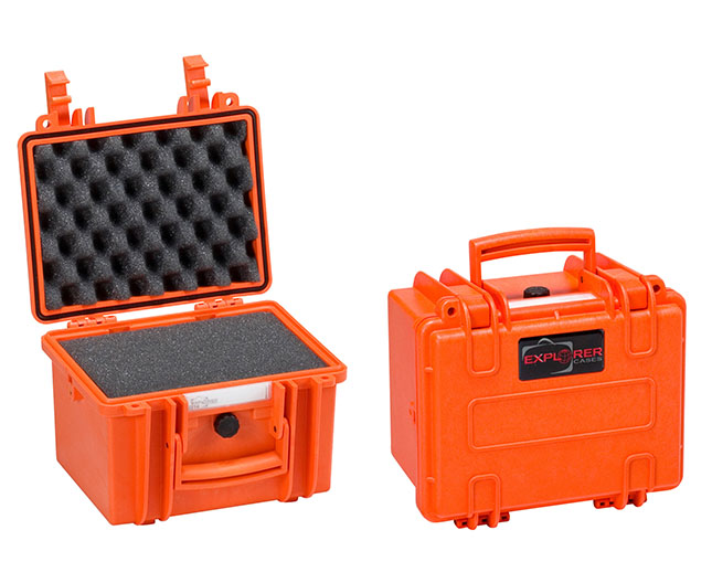 2717 O Waterproof Case, orange with pre-cubed foam