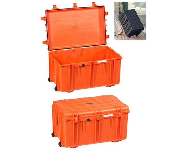 7641 O Waterproof Case, orange with pre-cubed foam